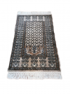Prekrásny pravý ručne viazaný svetlý modlitebný koberec 110 x 64 cm